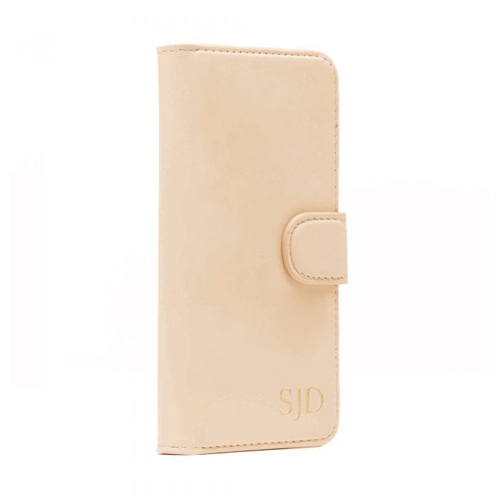 iPhone 6/6S Leather Wallet Case- Nude