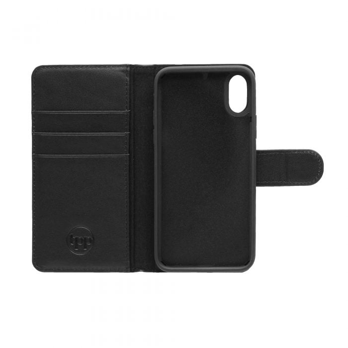 iPhone X/XS Leather Wallet Case- Black