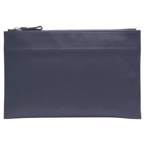 Personalised Leather Pouch Large - Blue