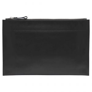 Personalised Leather Pouch Large - Black