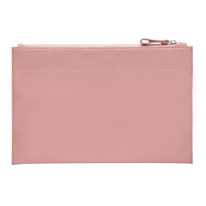 Personalised Leather Pouch Large - Pink