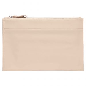 Personalised Leather Pouch Large - Nude