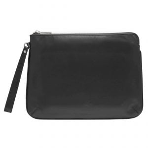 Personalised Leather Pouch Medium - Black