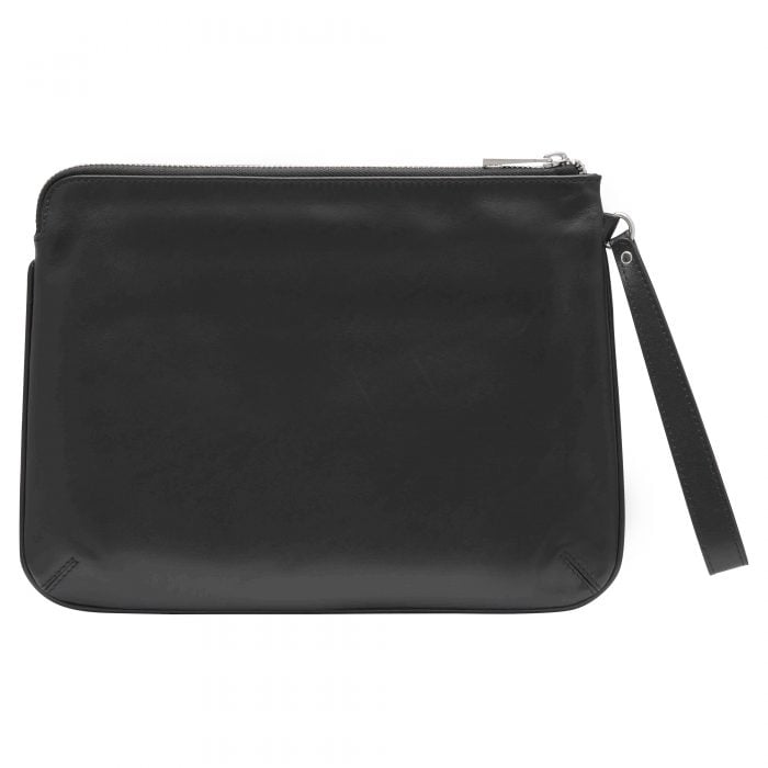 Personalised Leather Pouch Medium - Black