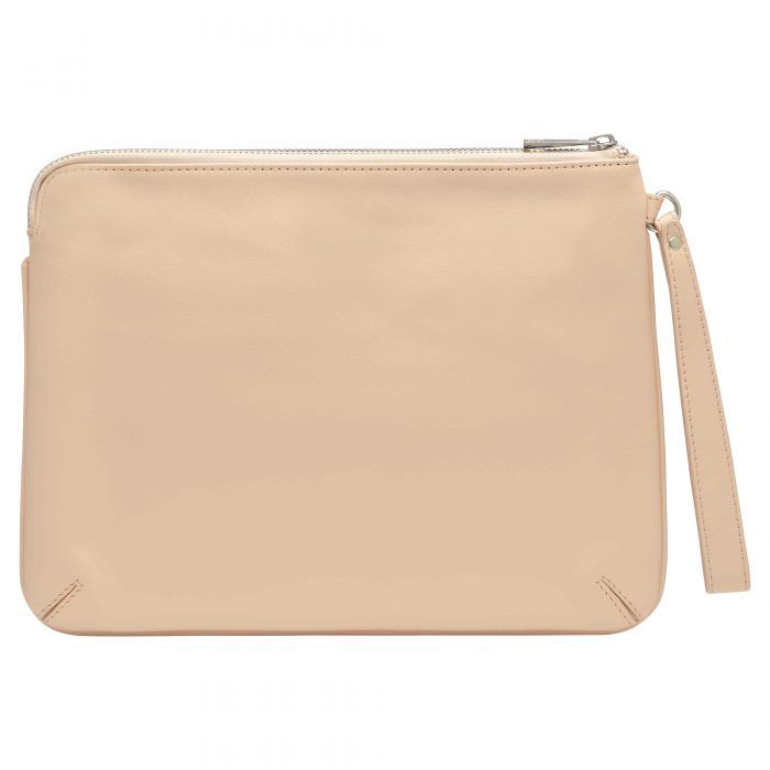 Personalised Leather Pouch Medium - Nude