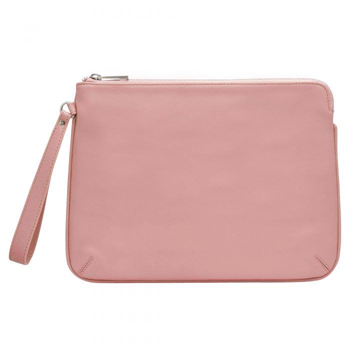 Personalised Leather Pouch Medium - Pink