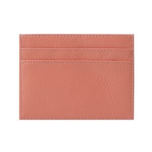 Slim Card Holder- Grained Leather Blush Nude