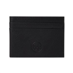 Slim Card Holder- Grained Leather Black