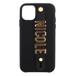 iPhone 11 Letter Strap Case- Black