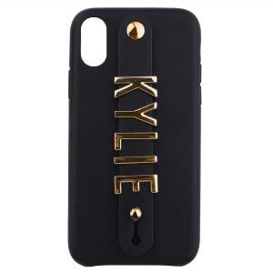 iPhone XS Max Letter Strap Case- Black