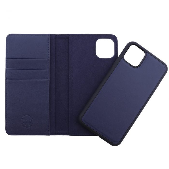 iPhone 11 Pro Max Leather Wallet Case- Blue