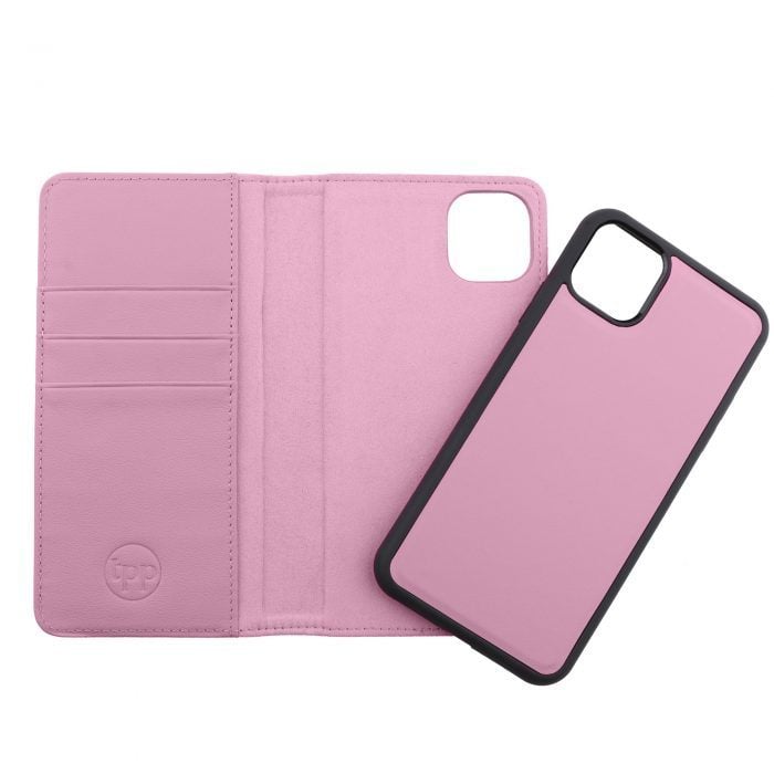 iPhone 11 Leather Wallet Case- Pink