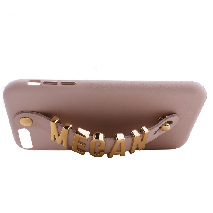 iPhone 7 Plus/8 Plus Letter Strap Case- Nude