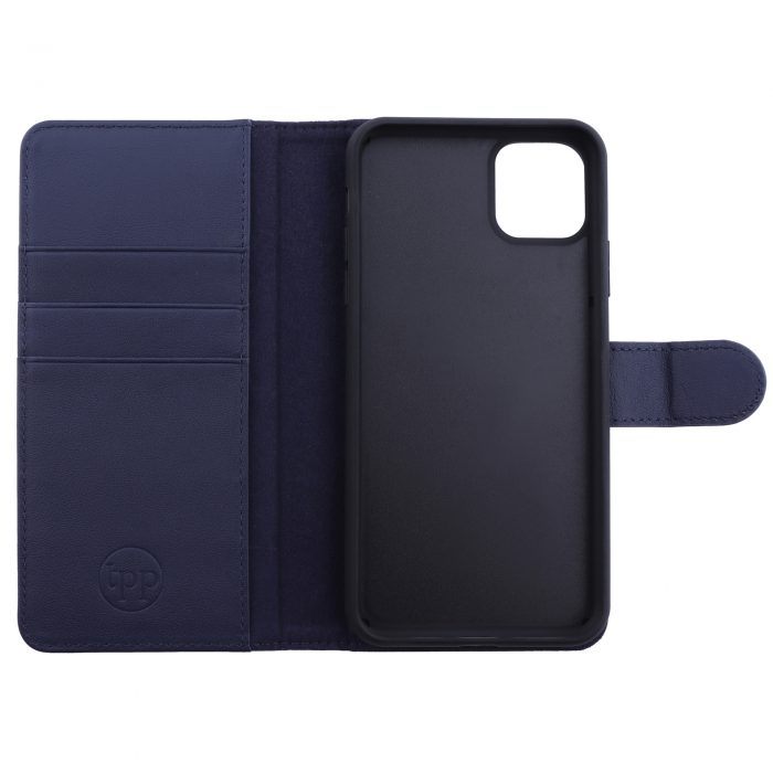 iPhone 11 Pro Max Leather Wallet Case- Blue