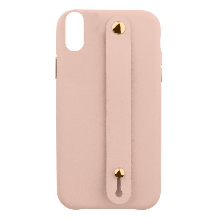 iPhone XR Letter Strap Case- Nude