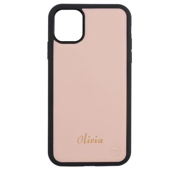 iPhone 11 Nappa Leather Case - Nude