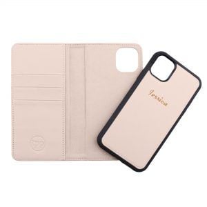 PERSONALIZED Leather Wallet Case With Mirror Custom Name Engraved