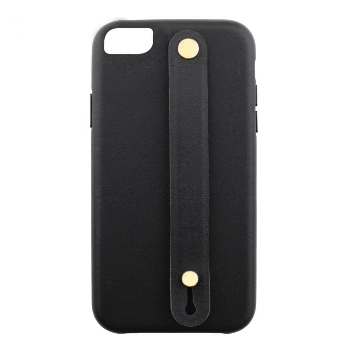 iPhone SE 2020 Letter Strap Case- Black