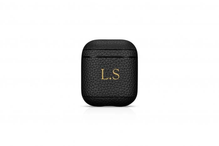 AirPods Leather Case- Grain Black