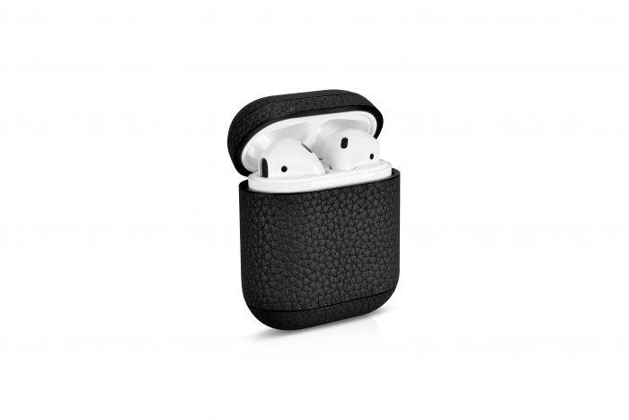 AirPods Leather Case- Grain Black