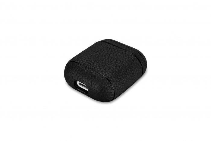 AirPods Leather Case- Grain Black