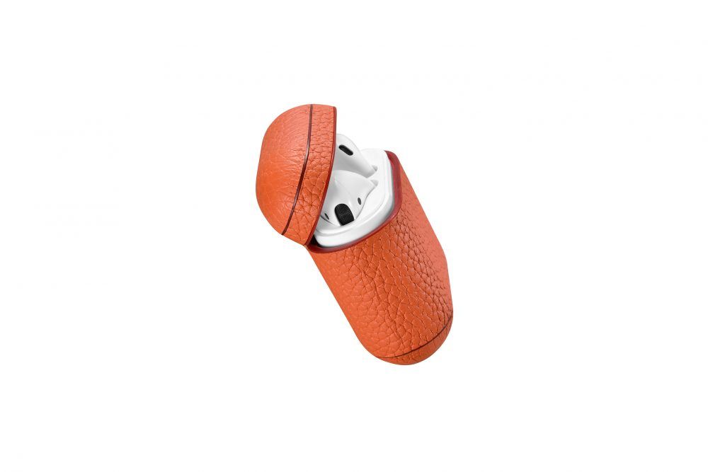 AirPods Leather Case- Grain Orange - The Personal Print