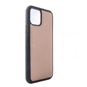 iPhone 11 Saffiano Leather Case - Black