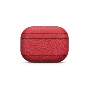 AirPods Pro Leather Case- Grain Red