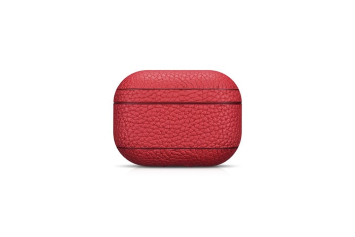 AirPods Pro Leather Case- Grain Red