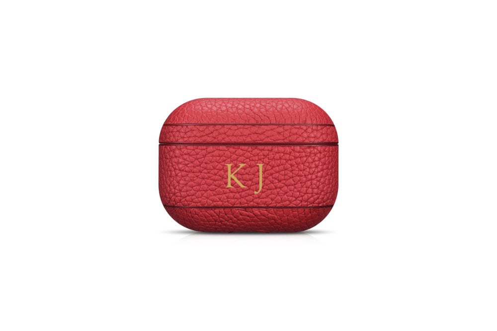 AirPods Pro Leather Case- Grain Red - The Personal Print