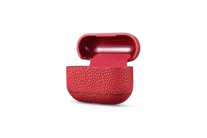 AirPods Pro Leather Case- Grain Red