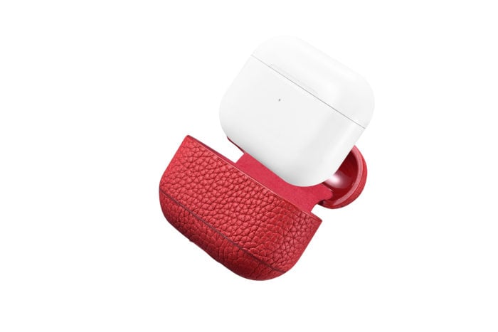 AirPods Pro Leather Case- Grain Red