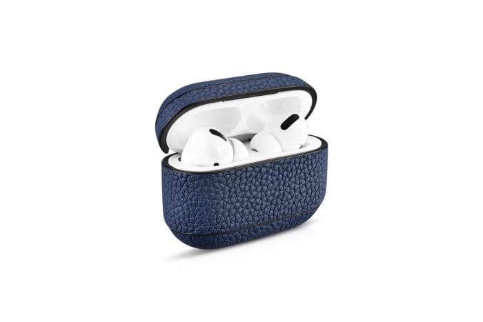 AirPods Pro Leather Case- Grain Navy Blue