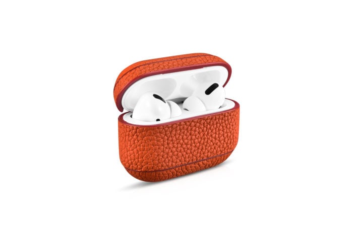 AirPods Pro Leather Case- Grain Orange