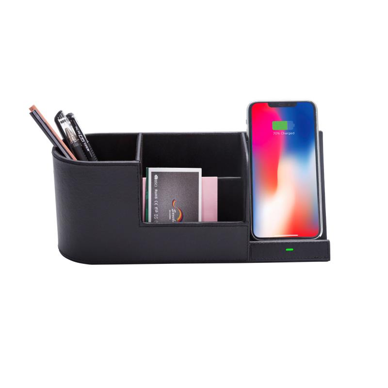 Realspace Desk Organizer With Wireless Charger With Antimicrobial