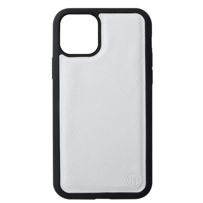 iPhone 11 Pro Saffiano Leather Case - White