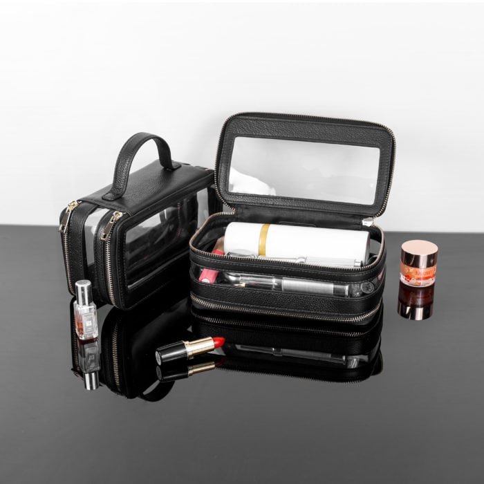 Clear Travel Case with handle- Black - The Personal Print