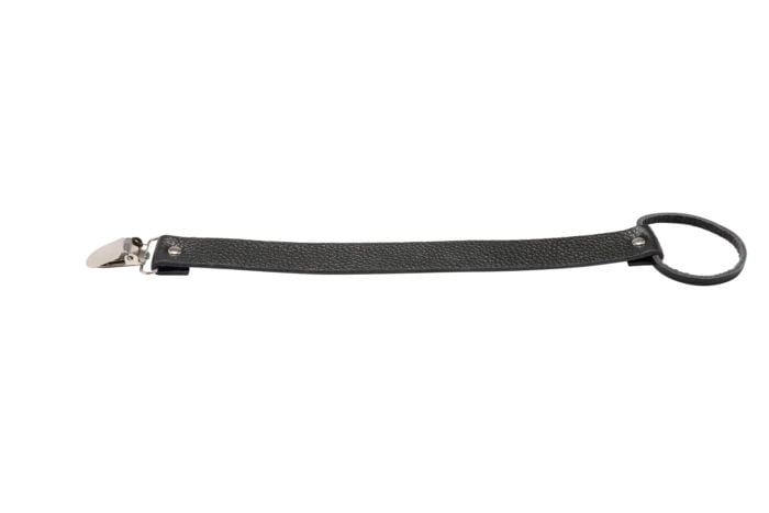 Leather Dummy Baby Strap- Black