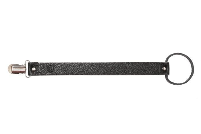 Leather Dummy Baby Strap- Black