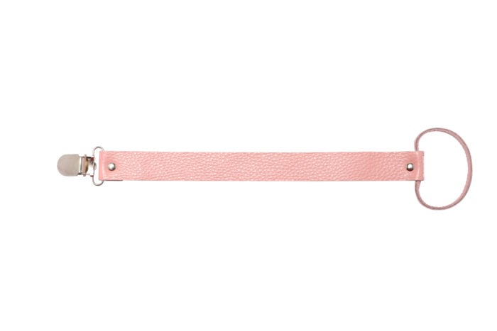 Leather Dummy Baby Strap- Pink