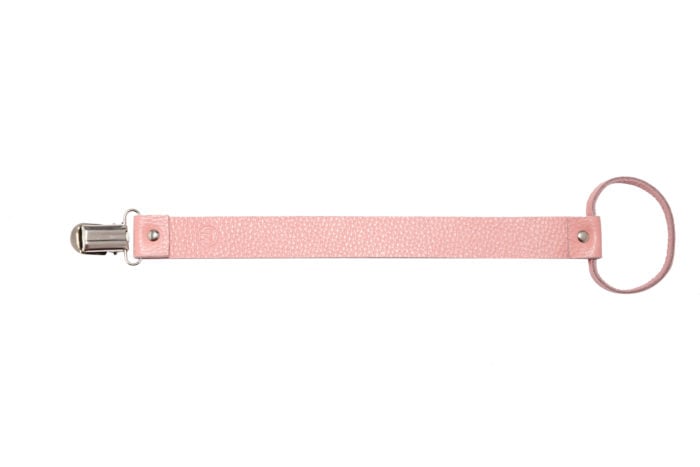 Leather Dummy Baby Strap- Pink