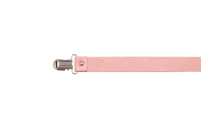 Leather Dummy Baby Strap- Pink