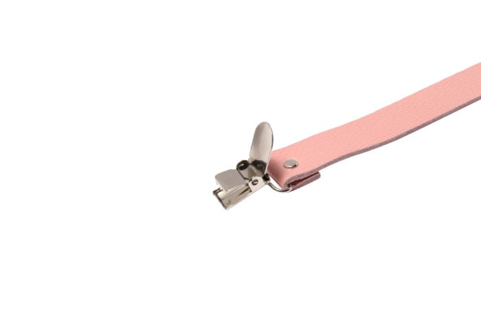 Leather Dummy Baby Strap- Pink