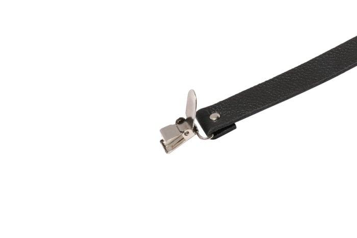 Leather Dummy Baby Strap- Black