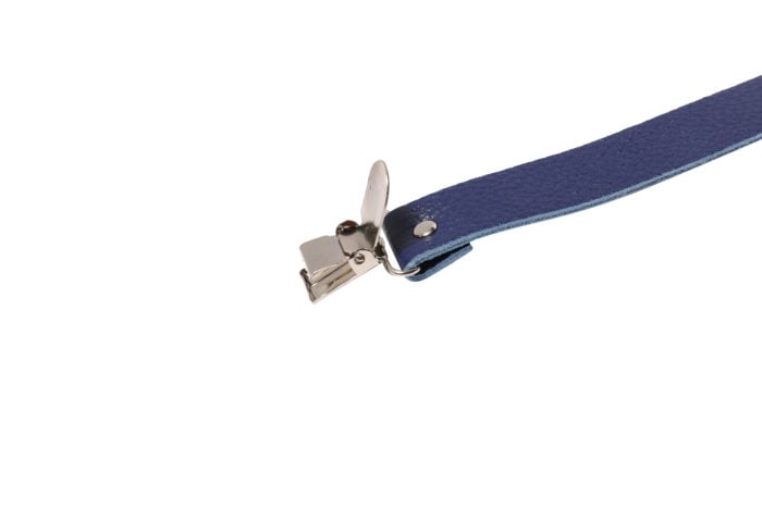 Leather Dummy Baby Strap- Blue