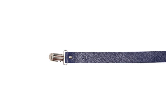 Leather Dummy Baby Strap- Blue