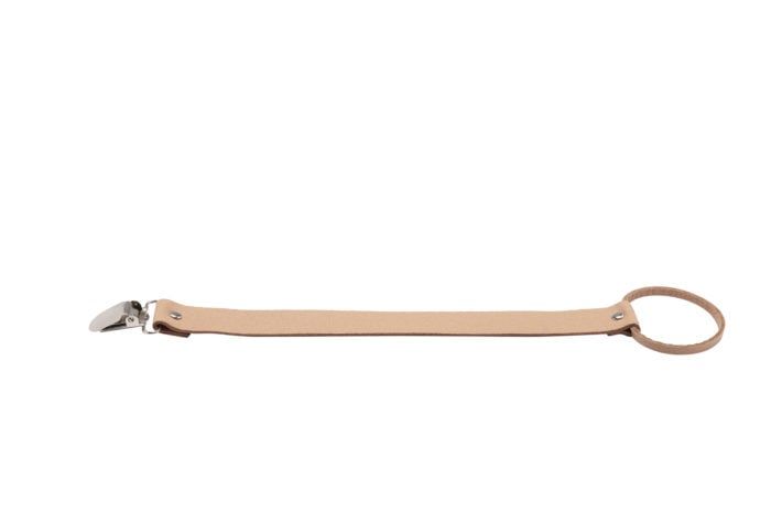 Leather Dummy Baby Strap- Nude