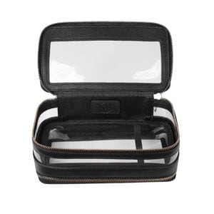 Clear Travel Case with handle- Black