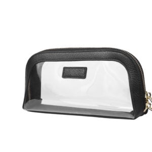 Clear Cosmetic Case Small- Black