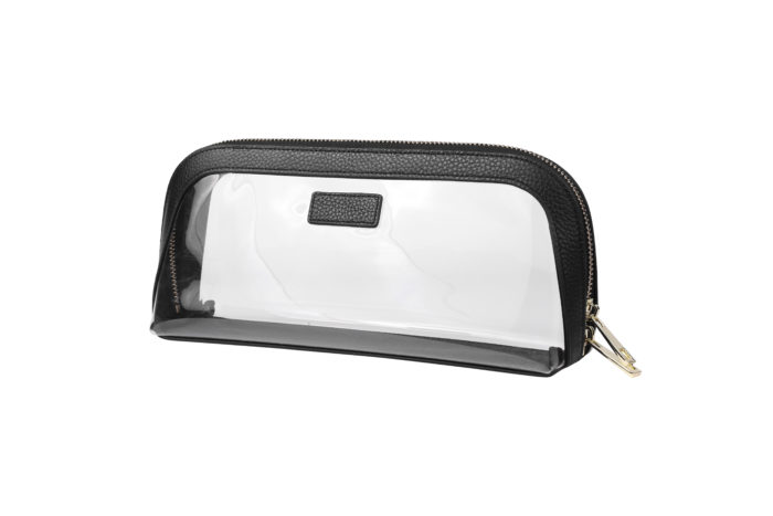 Clear Cosmetic Case Large- Black